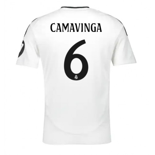 Fotbalové Dres Real Madrid Eduardo Camavinga #6 Domácí 2024-25 Krátký Rukáv